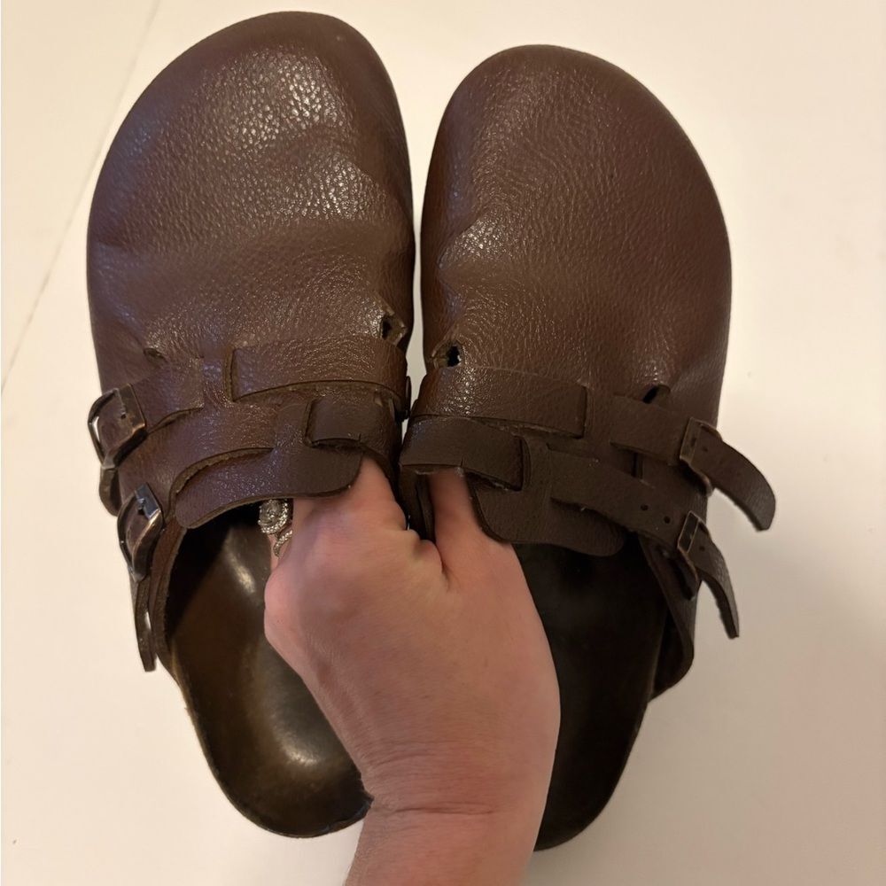 Birki’s Birkenstock Camden Double Strap Clog Brown Leather 37